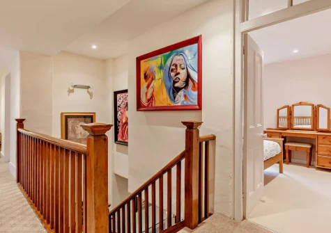 Bedroom #4 & first floor landing at Marquis House, Gulworthy