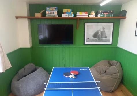The games room at Master Shipwrights House, Penpol