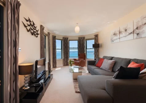 The living area at Masts A8, Torquay