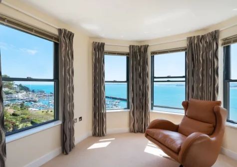 The living area at Masts A8, Torquay