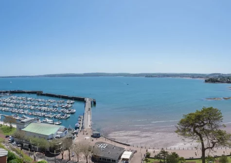 The view from the balcony & outdoor sitting area at Masts A8, Torquay