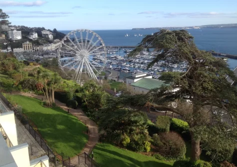 The view from the balcony & alfresco dining area at Masts B5, Torquay