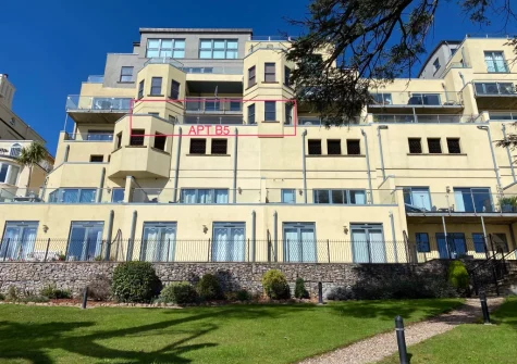 The shared garden at Masts B5, Torquay