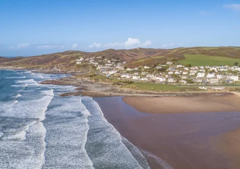 Woolacombe, one of Devon's award-winning beaches, with its five kilometres of golden sand & fantastic surf
