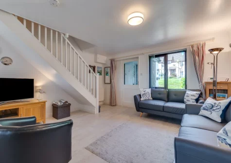The living area at Mayflower Cottage, Padstow