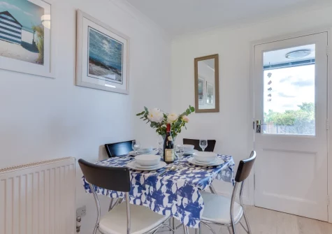 The dining area at Mayflower Cottage, Padstow