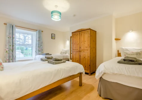 Bedroom #1 at Meadow Cottage at Cannalidgey Farm, St Issey