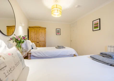 Bedroom #2 at Meadow Cottage at Cannalidgey Farm, St Issey
