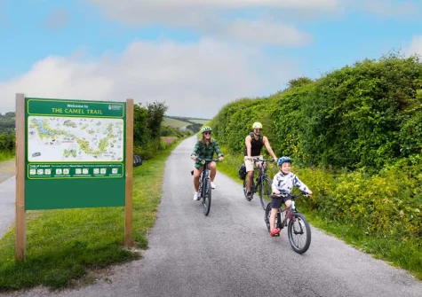Following a disused railway route, you can cycle or stroll the nearby Camel Trail from Wadebridge and follow the Camel Estuary to Padstow