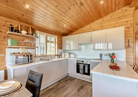 The kitchen at Meadow View Eleven, Mullacott