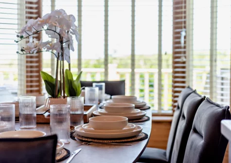 The dining area at Meadow View Eleven, Mullacott