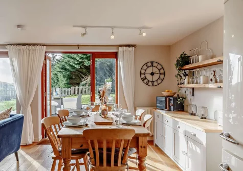 The dining area at Meadows, Higher Treyone, Hessenford