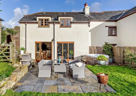 The patio, barbecue, alfresco dining area, hot tub & garden at patio, barbecue, alfresco dining area, hot tub & garden