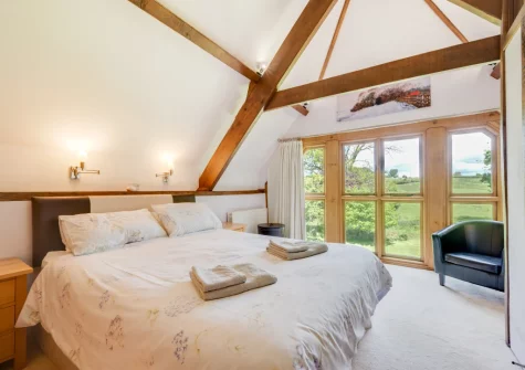 Bedroom #1 at Meadowside Barn, Meshaw