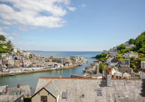 far reaching view, across the river to the sea beyond, from the living room