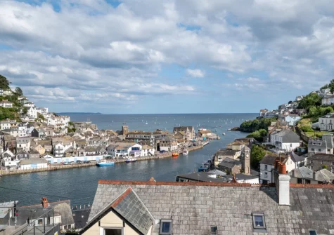 far reaching view, across the river to the sea beyond, from the deck & alfresco dining area