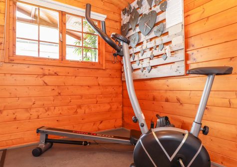 The gym at Meadowview Cottage, Trelash
