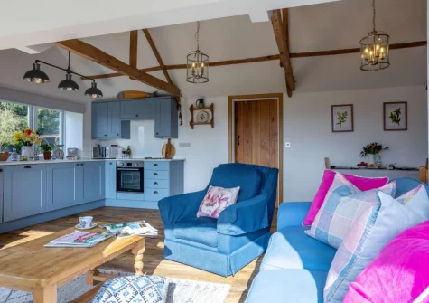 The living area at Medlar's Cott, Tytherleigh