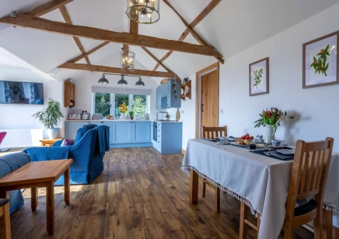 The dining area at Medlar's Cott, Tytherleigh