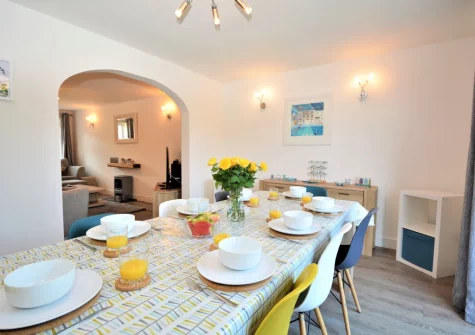 The dining area at Mena-Gwins, Padstow