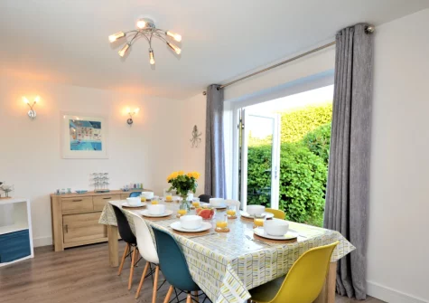 The dining area at Mena-Gwins, Padstow