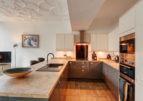 The open-plan kitchen at Merchants Rest, Dartmouth