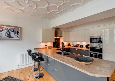 The open-plan kitchen at Merchants Rest, Dartmouth