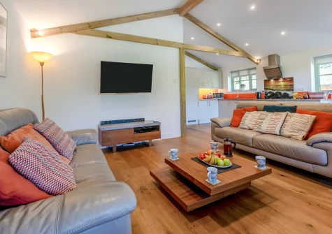 The living area at Merlin Lodge, Winnard's Perch