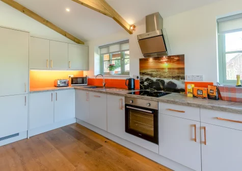 The kitchen at Merlin Lodge, Winnard's Perch