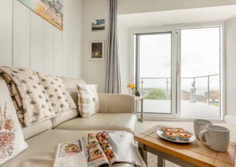 The living area at Merlins Roost, Tintagel