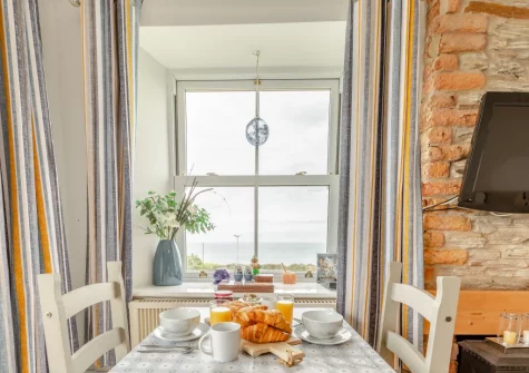 The dining area at Merlins Roost, Tintagel