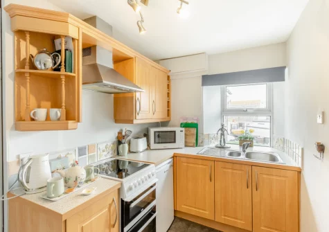 The kitchen at Merlins Roost, Tintagel