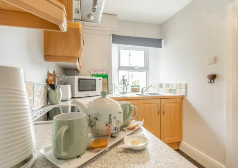 The kitchen at Merlins Roost, Tintagel