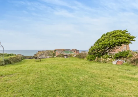 The shared garden at Merlins Roost, Tintagel