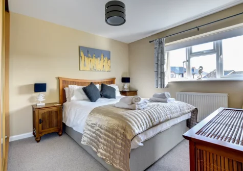Bedroom #1 at Merlyn, Porthleven