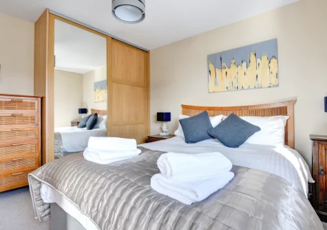 Bedroom #1 at Merlyn, Porthleven