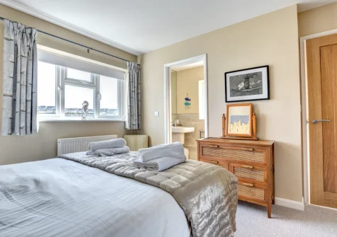 Bedroom #1 at Merlyn, Porthleven