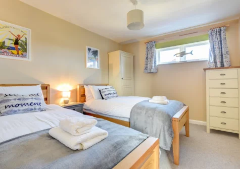 Bedroom #3 at Merlyn, Porthleven