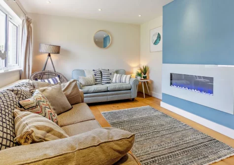 The living room at Mermaids, Croyde