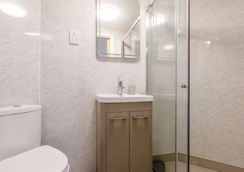 Bedroom #1 en-suite shower room at Merry Barn, Payhembury