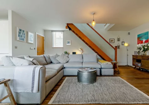 The living area at Midships, Charlestown