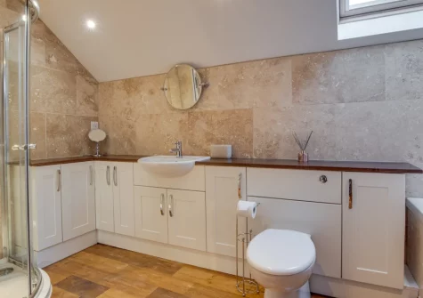 The bathroom at Mill Barn, Bish Mill