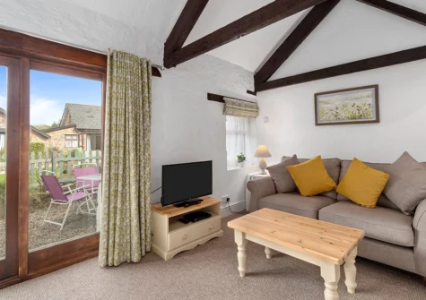 The living area at Mill Cottage, Old Mill Cottages, Marldon