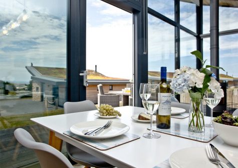 The dining area at Millook, Wooda Farm, Bush