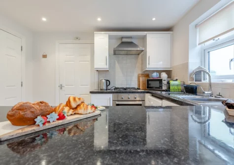 The kitchen at Millrock Cottage, Woolacombe