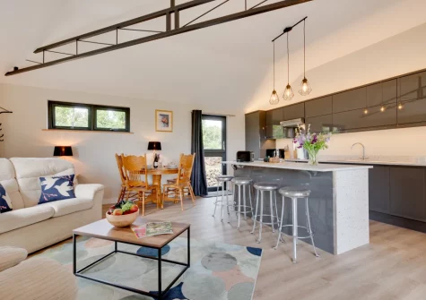The living area at Mimosa, Polsue Gardens, Tresillian