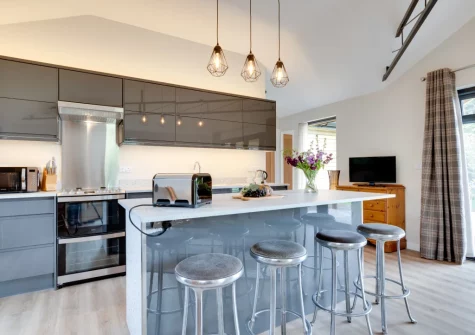 The kitchen at Mimosa, Polsue Gardens, Tresillian