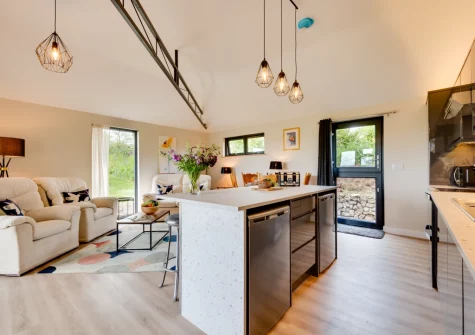 The kitchen at Mimosa, Polsue Gardens, Tresillian