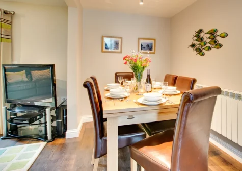 The dining area at Minnows, Tregolds