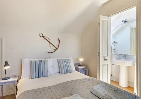Bedroom #1 & en-suite shower room at Mira Mare, Appledore